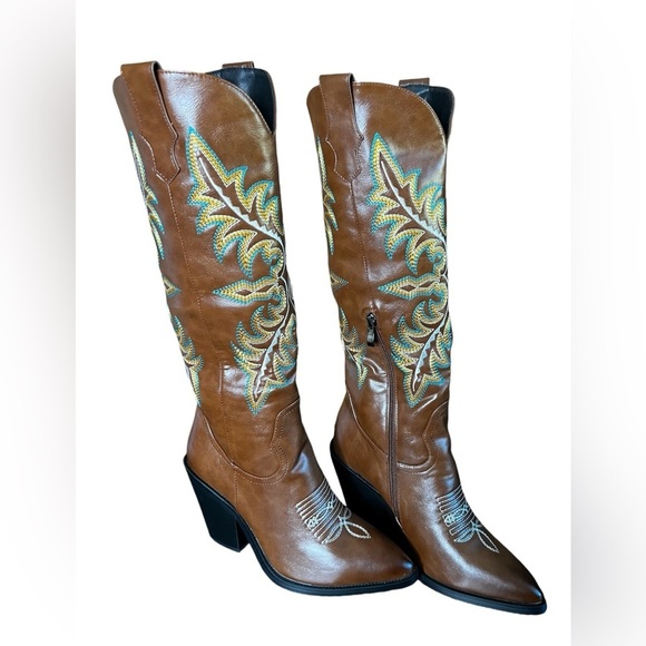 Cowgirl‎ fashion boots embroidered with high heels - Picture 3 of 12